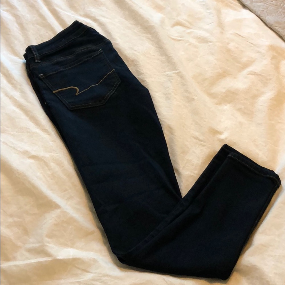 Dark denim skinny jeans